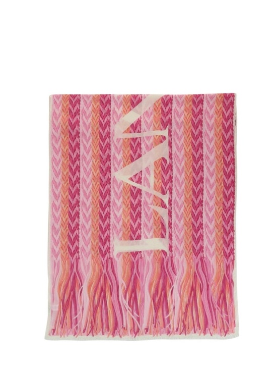 Lanvin Accessories - Lanvin Pink & Orange Striped Scarf